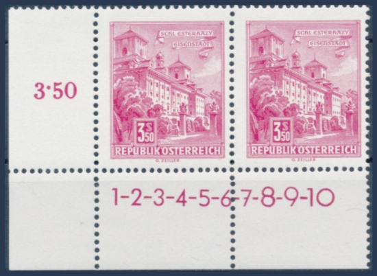 Briefmarke mit Symbolzahl(en)